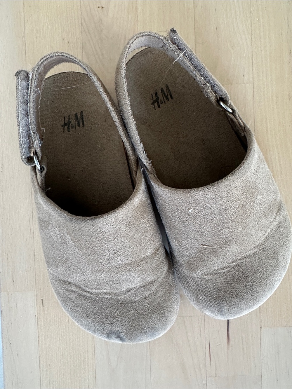 H&M Kids Suede Slip-Ons in Beige